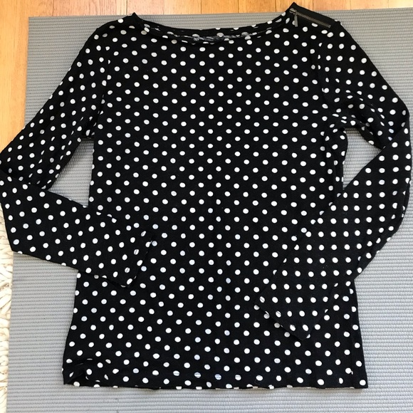 LOFT Tops - Polka Dot Long Sleeve Sweater
